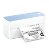 Pale Blue Phomemo PM241-BT 4¡±x6¡± Shipping Label Printer printing a clear shipping label