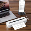 Portable printer connected to a computer printing Phomemo A4 thermal paper
