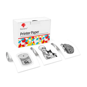 Phomemo 53mm witte sticker thermisch papier, 10 jaar houdbaar, voor T02/M02X/M832, 3 rollen