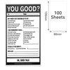 Dimension of Phomemo 80mm x 135mm White Card Paper Thermal Paper for M03