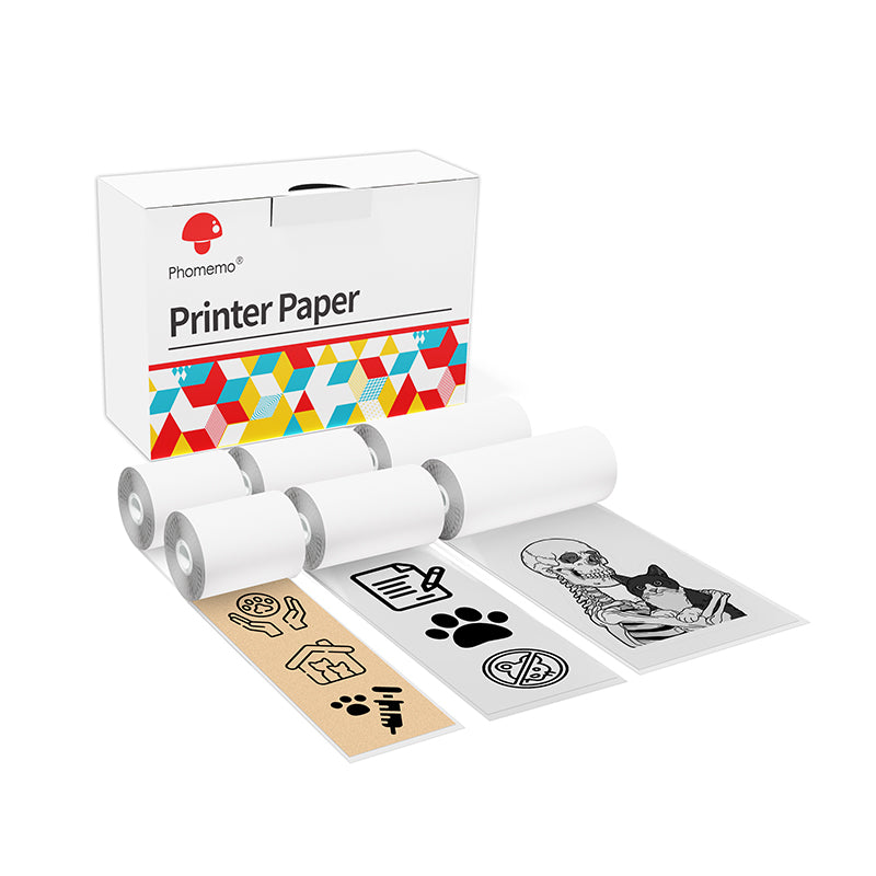 Phomemo Mixed 53/25/15mm Sticker Thermal Paper for M02 Pro/M02S  Printerح6 Rolls