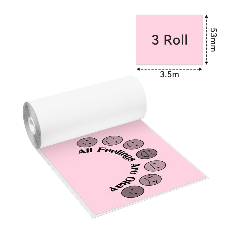 Dimension of Phomemo 53mm Yellow/Pink/Blue Non-Adhesive 5-Year-Lasting Thermal Paper for M02/M02S/M02Pro/M03/M03AS/M04S/M04AS/M832