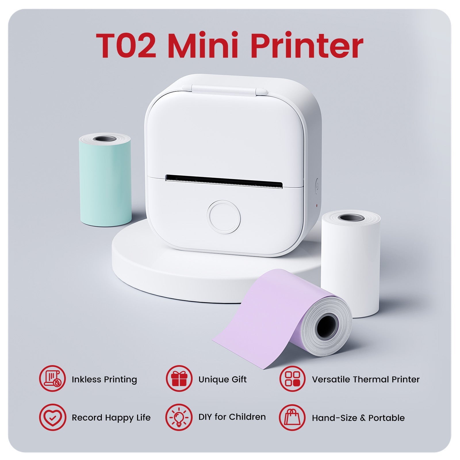 Phomemo T02 Inkless Mini Printer Six key features