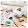 Use a Phomemo T02 Inkless Mini Printer to print black and white retro stickers