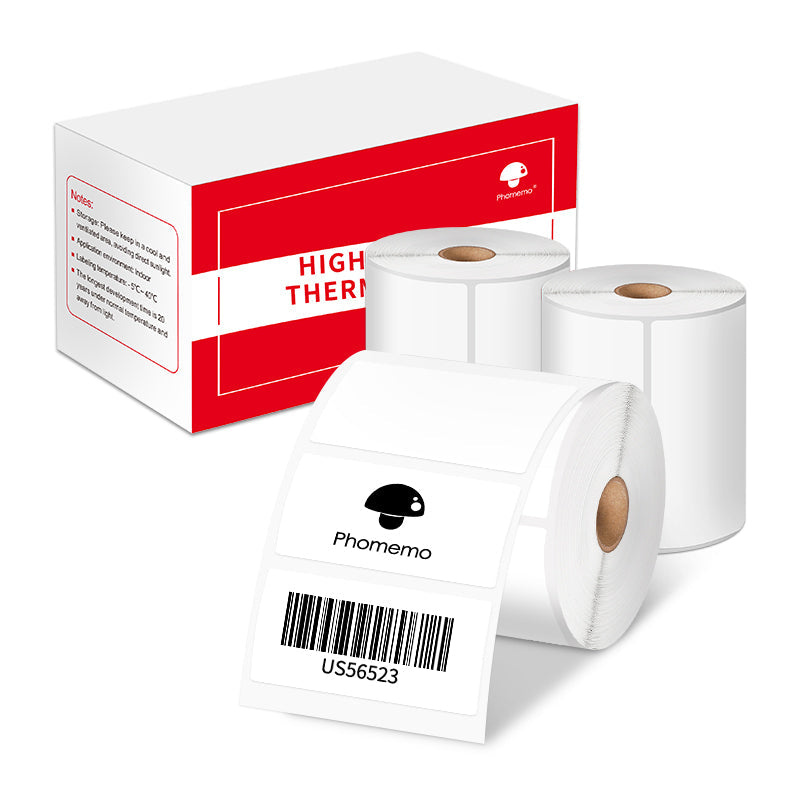 Phomemo 50 X 20mm Square White Thermal Label For M220/M200/M120/M110/M221-3 Roll-phomemo