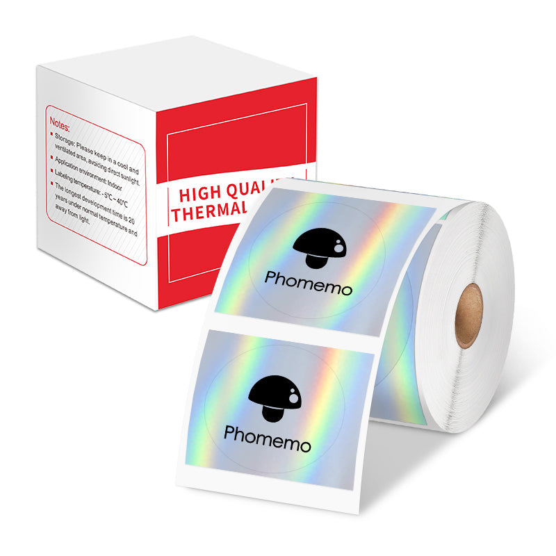 Phomemo 50X50mm Round Holographic Sticker Thermal Label For M110/M120/M200/M200/M221