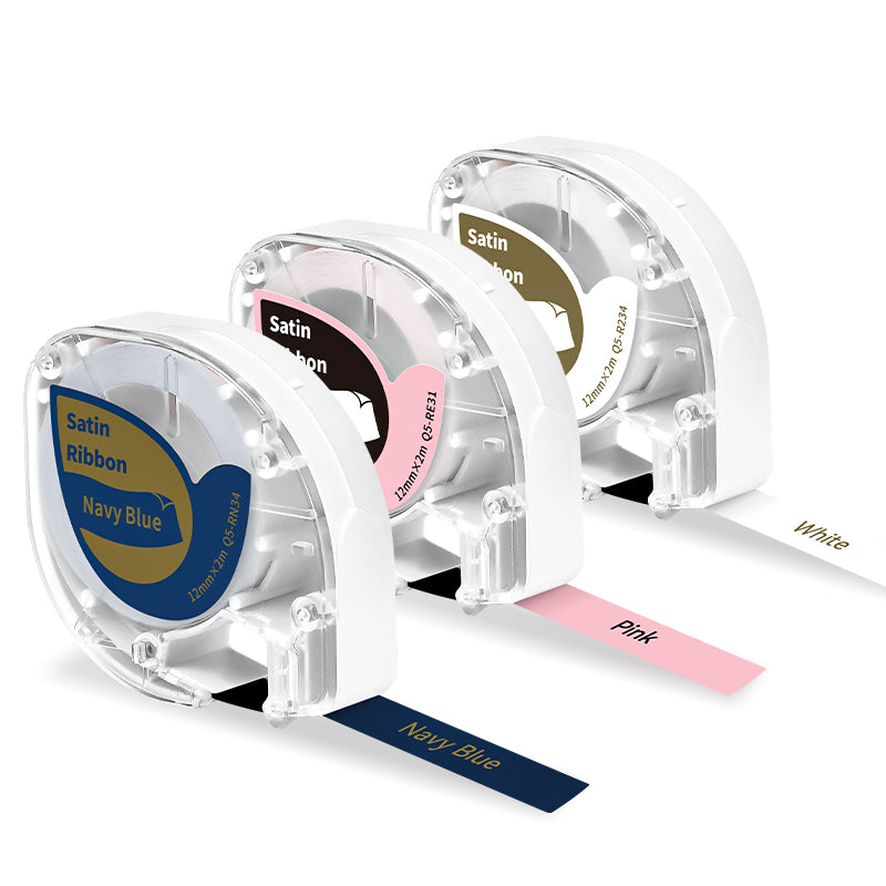 Phomemo 12mmx2m Gold on White / Blue & Black on Pink Ribbon Tapes for P12 / P12PRO