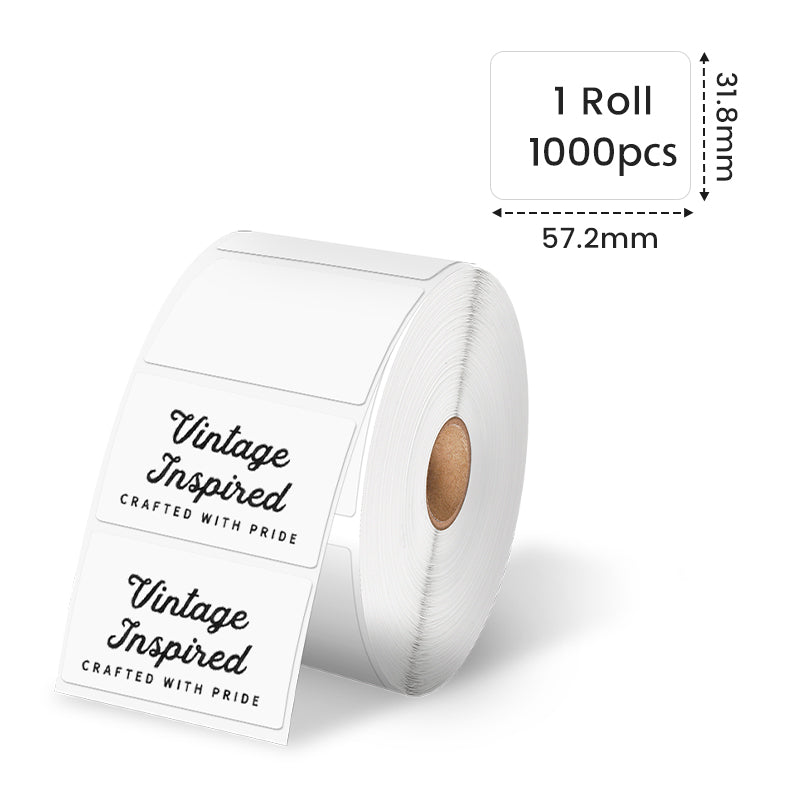 Phomemo 2.25"x1.25" Square Thermal Labels For Shipping Label Printer (Roll of 1000 Labels)