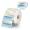 Phomemo 2¡± Silver Thermal Holographic Sticker for Shipping Label Printer square size