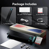 Package contents of Phomemo M08D: portable printer, 10 US Letter thermal papers, USB-C cable, USB-C adapter, user manual.