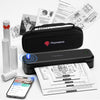 Stampante termica A4 Phomemo M834, stampante A4 mobile per viaggi, ufficio, scuola e casa, compatibile con smartphone e computer, stampante portatile con custodia da trasporto e 4 rotoli di carta termica